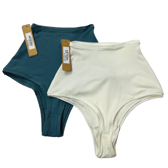 SKIMS Fits Everybody High Waisted Thong Lot of 2 Marble Kyanite XXS - Picture 5 of 11